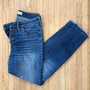 Madewell 9” High-Rise Skinny Jeans Button Through Edition